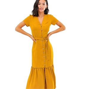 New Look Button Detail Midi Dress